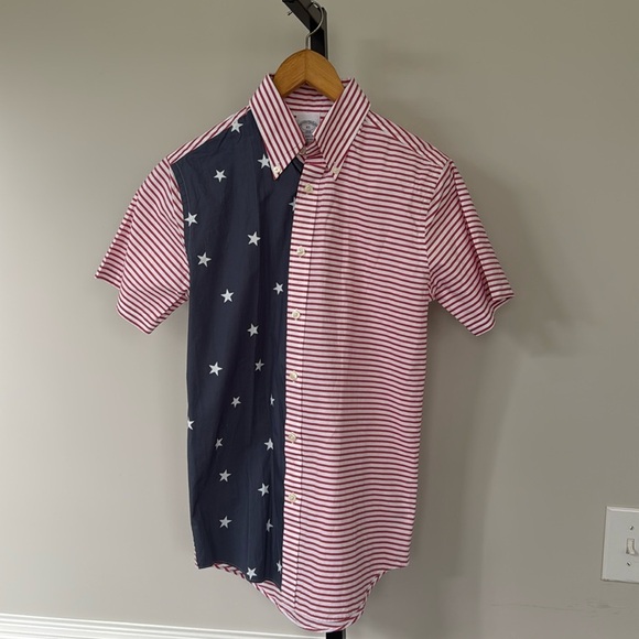 Brooks Brothers collared button down shirt American flag 4th of July - Picture 1 of 4